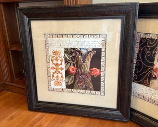 R5 - $60 PAIR of large wall art from Paragon Picture Gallery. Each measures 40.5" square.