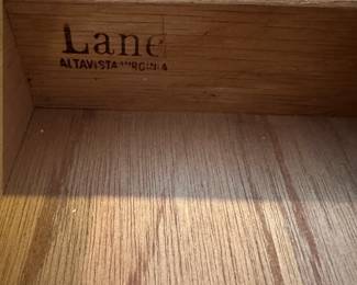 R93 - $60 - Lane Sofa Table. Measures 58" wide x 18" deep x 32" tall.