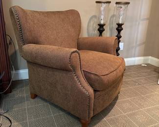 R68 - $125 - Rowe Furniture Arm Chair. Measures 37" wide x 37" deep x 34" tall.