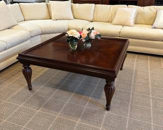 R88 - $60 - Square Wooden Coffee Table measures 40.5" square x 18" tall.