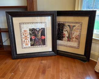 R5 - $60 PAIR of large wall art from Paragon Picture Gallery. Each measures 40.5" square.