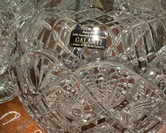 R114 - $150 - HUGE HEAVY - Galanti Crystal. Measures 7.5" wide x 17" tall.