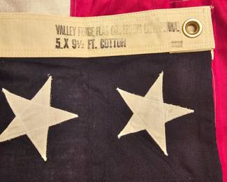 Valley Forge 5 x 9 1/2 - 48 Star flag
In the next picture is the 2nd one but a lot smaller