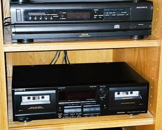 Sony receiver STRD165
Magnavox DVD player
Sony cassette deck TCWR545
Phillips VCR plus