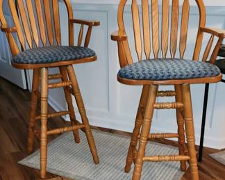Counter height barstools.