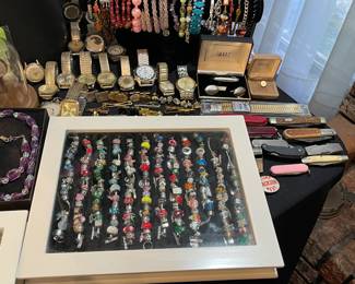 MENS WATCHES KNIVES, AND LADIES BRACELETS