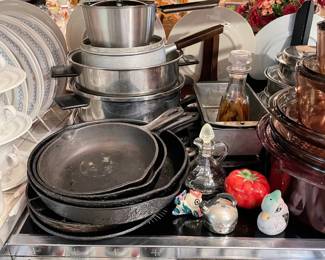 CAST IRON AND POTS