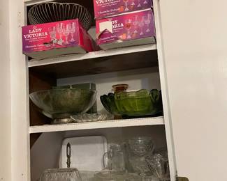 GLASS WARE AND STEMS IN ORIGINAL BOXES