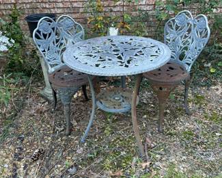 PATIO TABLE AND 2 CHAIRS