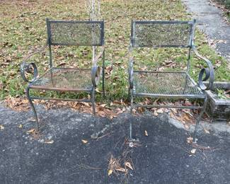 2 OF 4 METAL CHAIRS