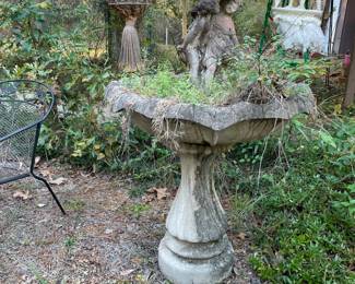CONCRETE BIRD BATH