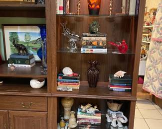 GALLE VASE ART GLASS AND BOOKS