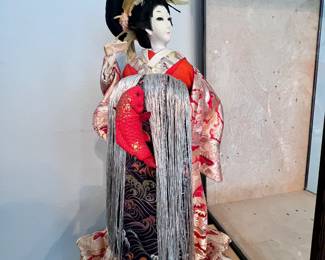 Geisha doll with authentic handmade kimono