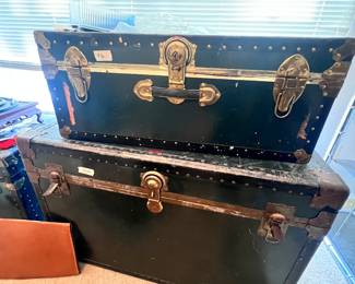 Vintage storage trunks