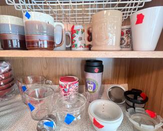 Mugs, tea steepers