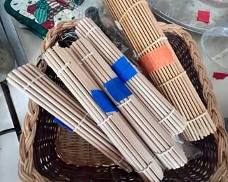 Various size sushi rolling mats