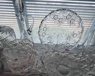 Mikasa Crystal serving pieces