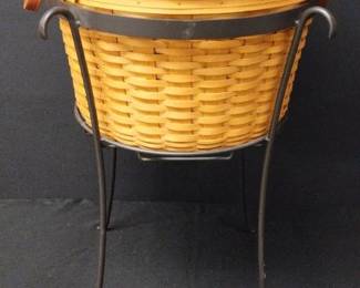 2007 Longaberger Pot Of Gold Work Around Basket Set