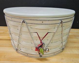 2012 Longaberger Nesting Christmas Drum Baskets 