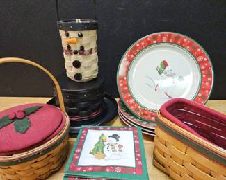 Longaberger 2010 Snowman Top Hat Basket Accessories