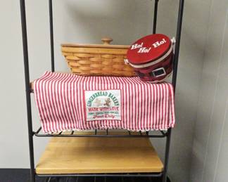 Longaberger 5 Shelf Metal Stand, 3 Baskets, More