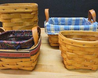 Four Vintage 1998 Small Longaberger Baskets 
