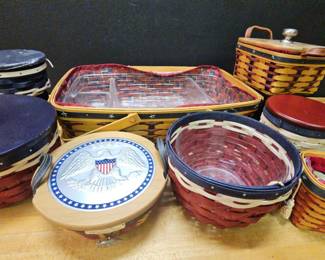 Longaberger 2001 2005 Inaugural Baskets Plus 2005, 2011 Patriotic Baskets
