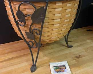 Longaberger Large Wrought Iron W Basket