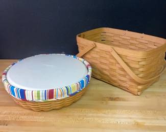 Longaberger Round Basket Combo