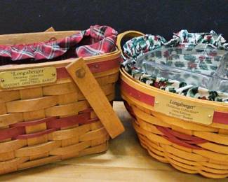 1992 Longaberger Christmas Collection Seasons Greetings  1999 Edition Popcorn Basket