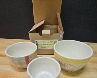 Longaberger Easter Nested Bowls NIB