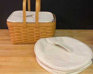 Longaberger Picnic Basket W Insulated Linercc