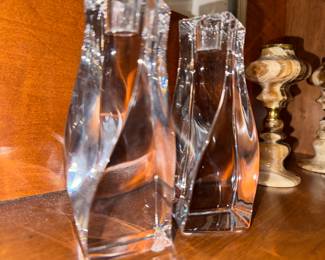 Orrefors Crystal candlesticks