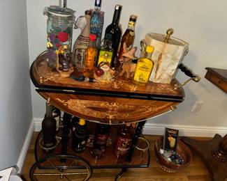 Gorgeous Inlaid Tea cart