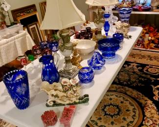 Blue Cut to Clear Poland Glass