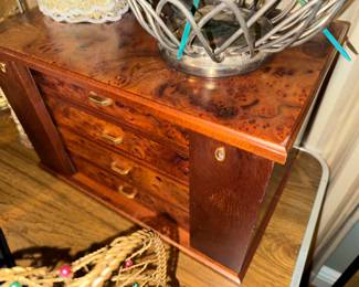 Lovely burled wood jewelry box