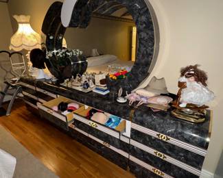 Amazing funky bureau with crazy mirror