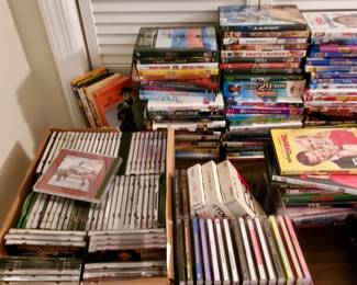 Lots of DVDs and CDs