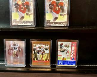 Frank Gore (5) Football Insert Card and Short Print Lot from 1990s - San Francisco 49ers & Colts  - Serial Numbered
