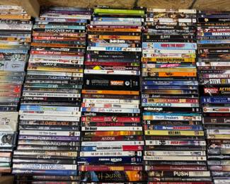 $1 DVD/CD!  $3 Blue-Ray! $3 Games.  Some New.  Over 500 to pick from!