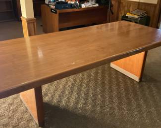 VERY UNIQUE MID CENTURY OFFICE TABLE. LARGE