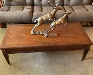 NICE LARGE BRASS VINTAGE DEERS