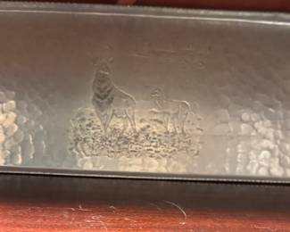 Hammered aluminum deer tray