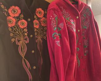 Bob Mackie Embroidered Wearable Art Jackets - Size Small