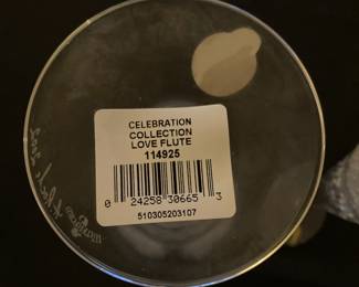 Pair of Waterford Celebration Collection Love Champagne Flutes