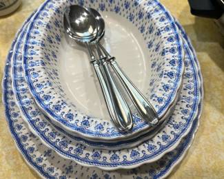 Fleur de Lis Spode Copeland Dishes
