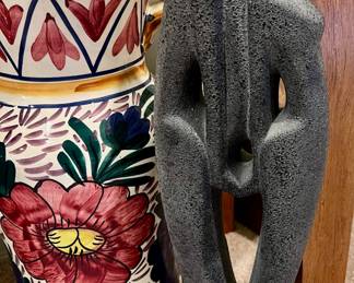 Man & Woman Charcoal Grey Statue