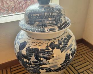 Blue Chinoiserie Ginger Jar