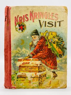 Antique Kris Kringle's Visit Book, Charming Holiday Stories, Benjamin Walter, Illustrated, Homewood Publishing Company.
