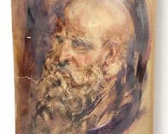 M Roberts 1952 Signed Original Painting on Paper of Galileo
